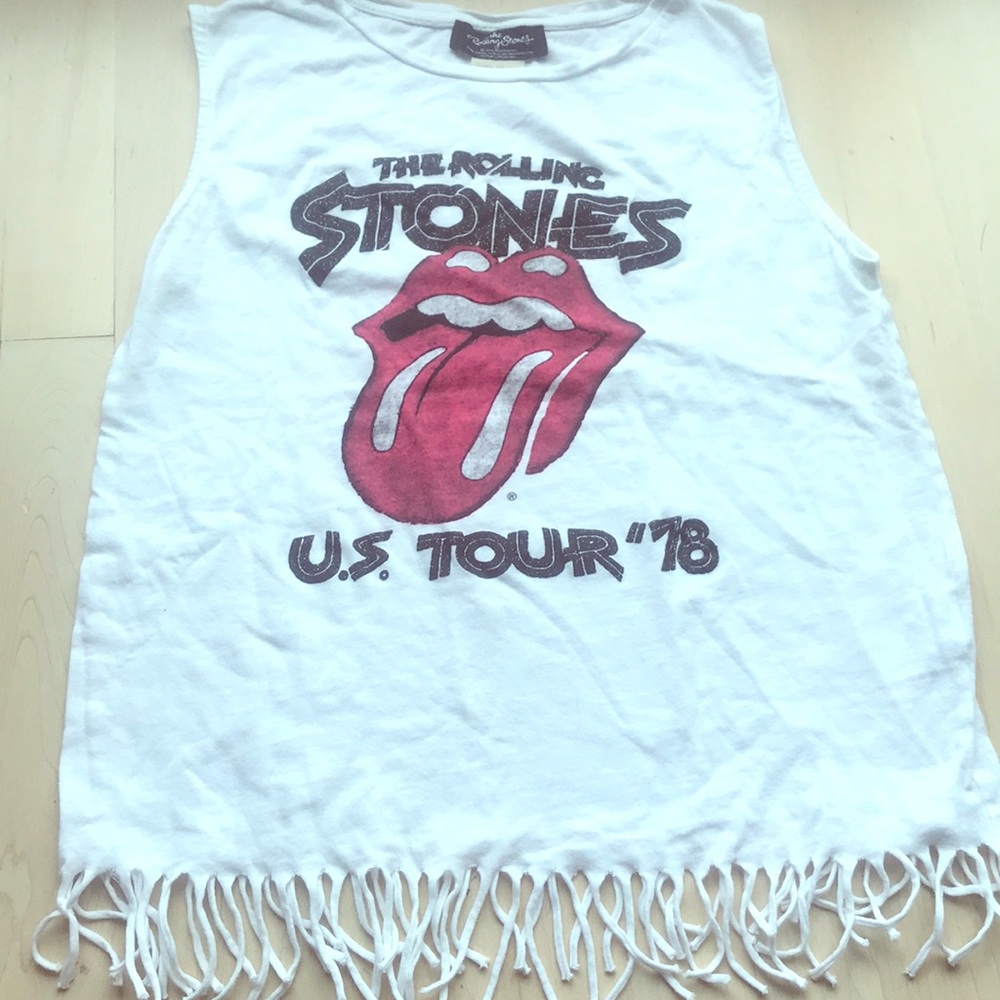 Rolling Stones Frilled Sleeveless Top